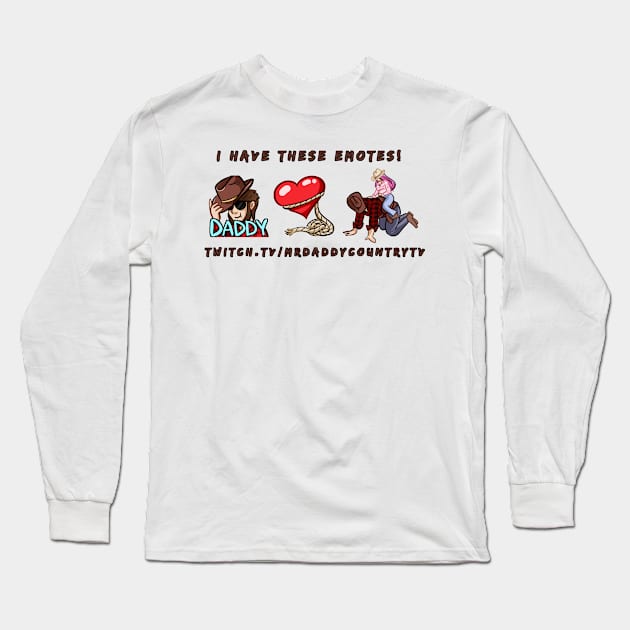 MrDaddyCountryTV  Emotes Brag Dark Long Sleeve T-Shirt by MrDaddyCountryTV